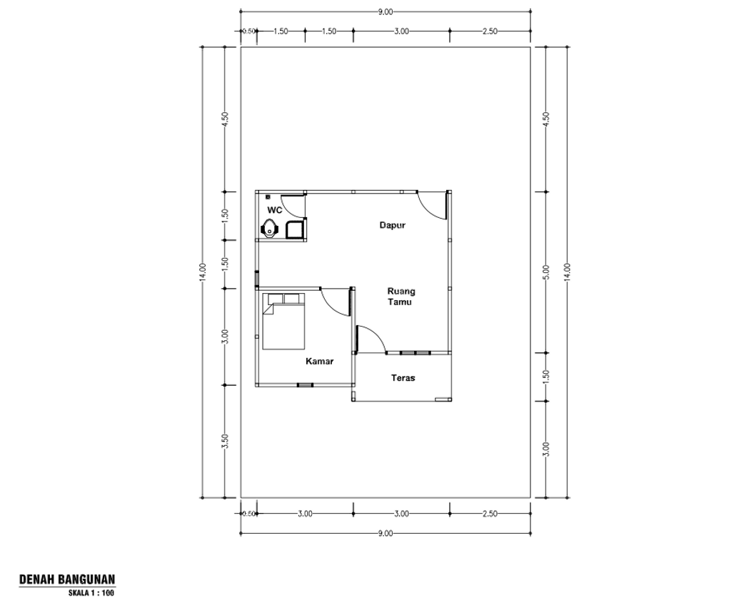 foto denah rumah tipe 36 perumahan SYAFA RESIDENCE 8