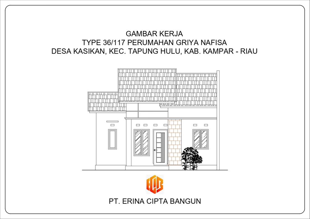 foto tampak rumah tipe erina perumahan Griya Nafisa