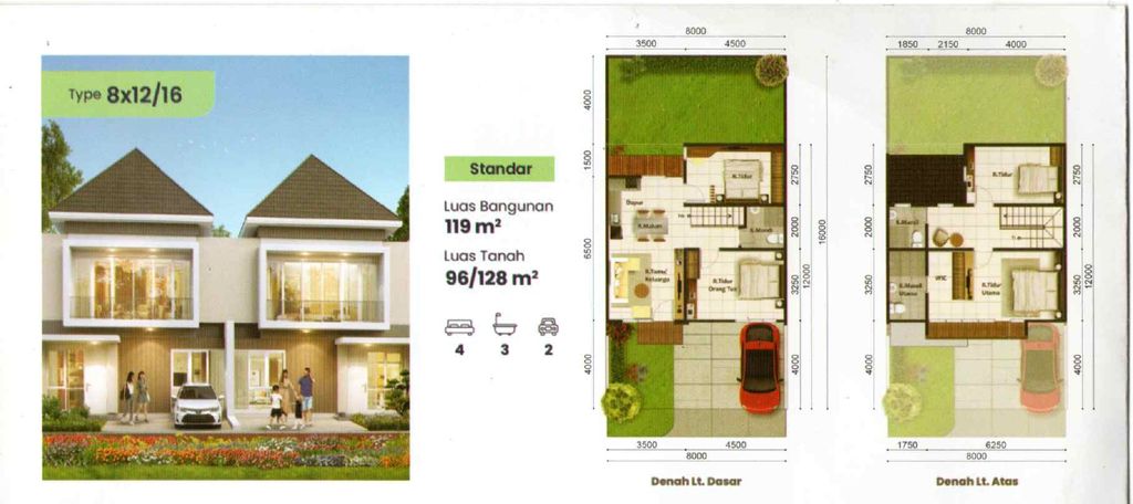 foto denah rumah tipe PARAMOUNT VILLAGE PAPAMDAYAN 22 perumahan PARAMOUNT VILLAGE SEMARANG