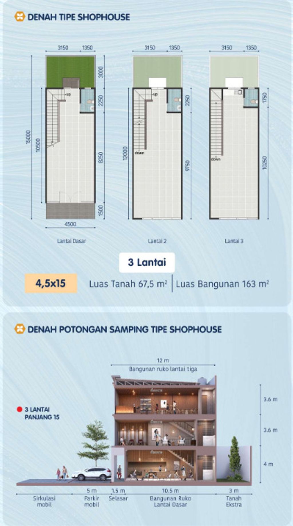 foto denah rumah tipe HAMPTON 2/B/31 perumahan Ruko Hampton Avenue