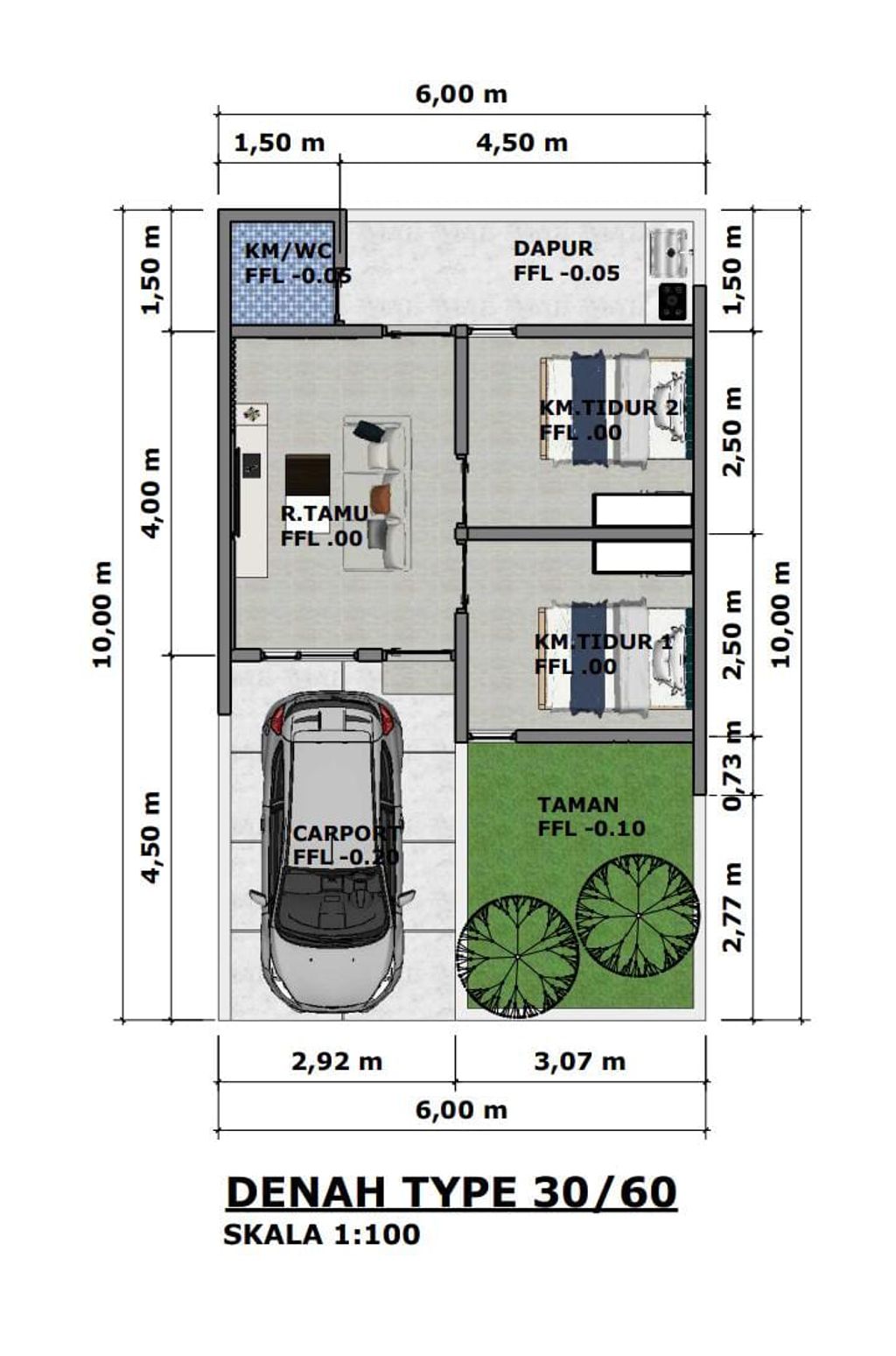 foto denah rumah tipe 30/60 perumahan CAKRAWALA UTAMA RESIDENCE 10