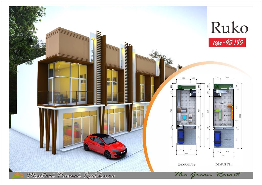 foto denah rumah tipe RUKO perumahan Mentari Permai Residence