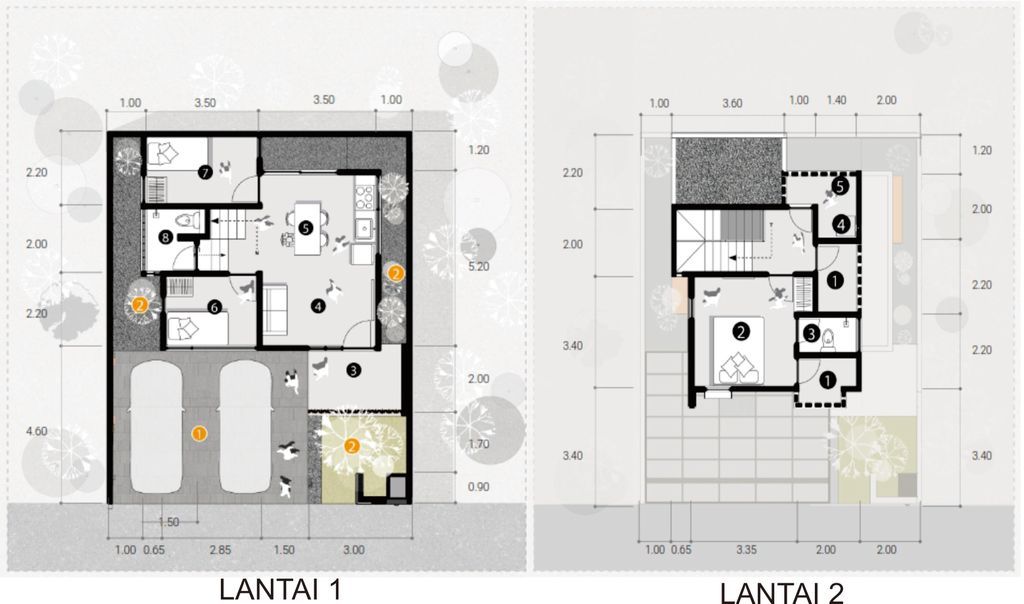 foto denah rumah tipe D' AVENUE MANSION 82/99 B (D) perumahan BERNADY LAND SLAWU
