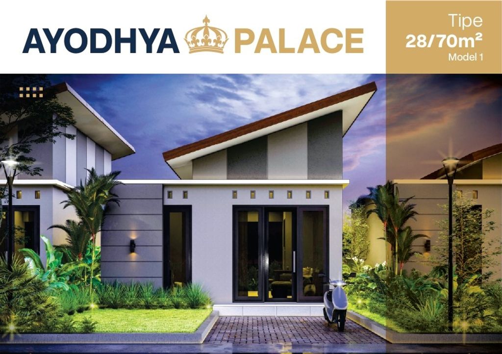 foto tampak rumah tipe 28/70 perumahan AYODHYA PALACE IV