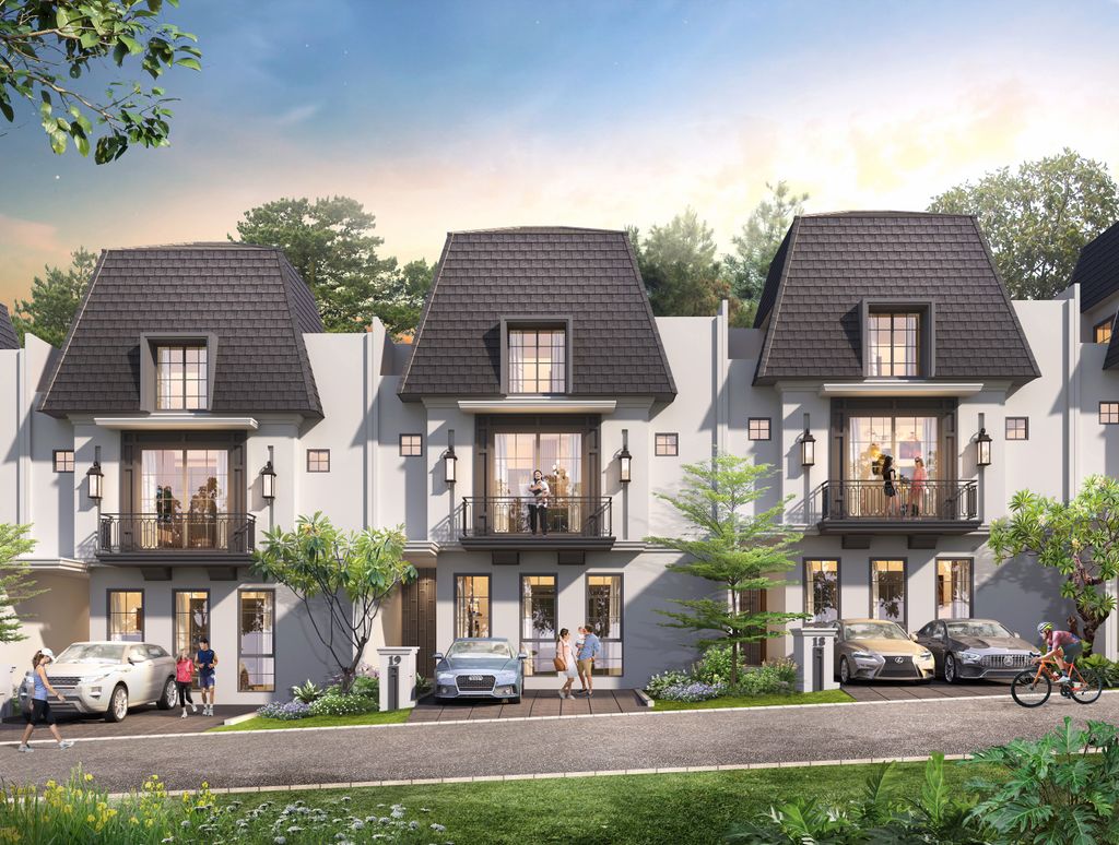 foto tampak rumah tipe 9 BROWN PREMIUM ATTIC perumahan The Ebony Residence