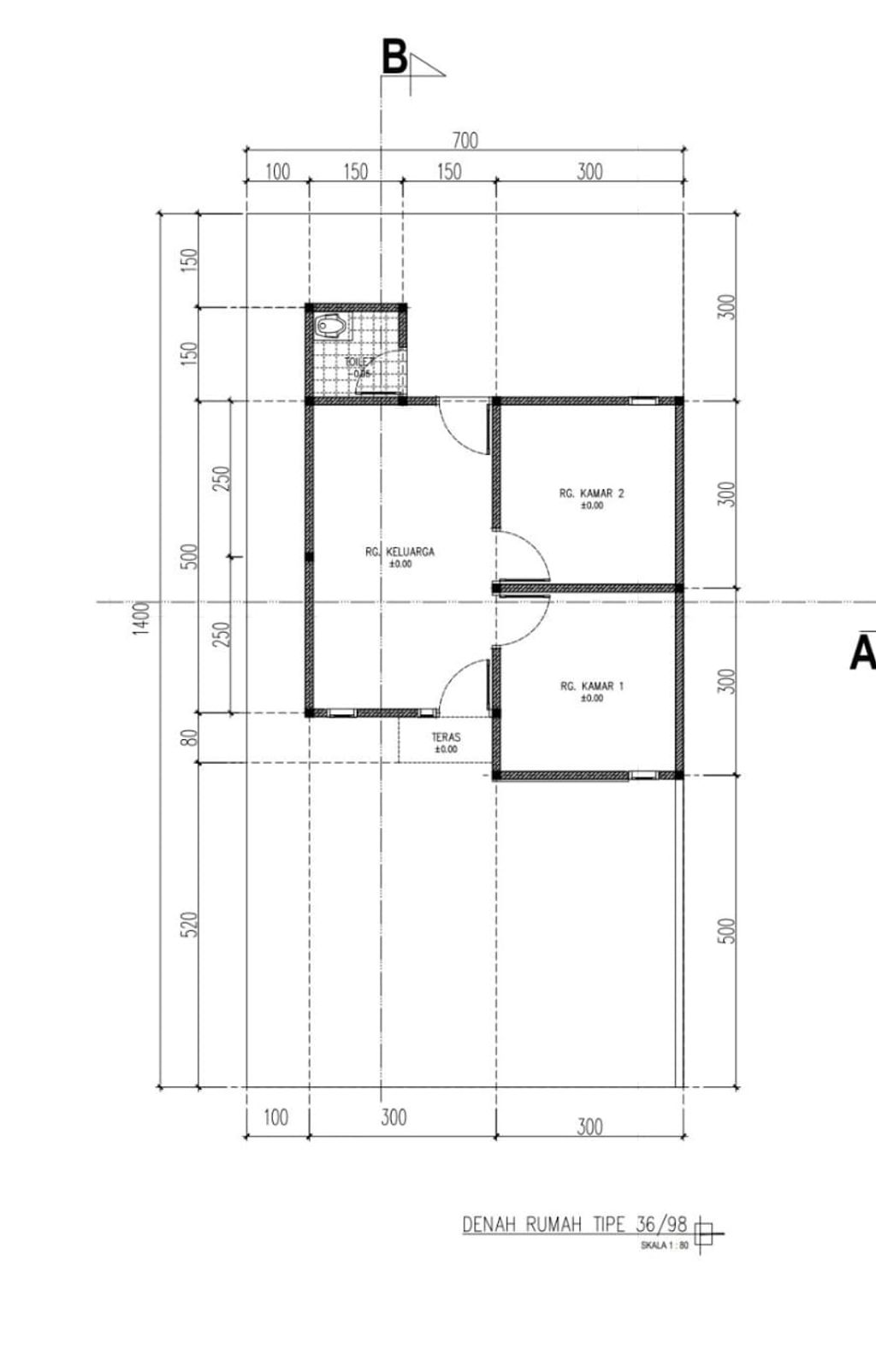 foto denah rumah tipe 36 perumahan AQILA RESIDENCE
