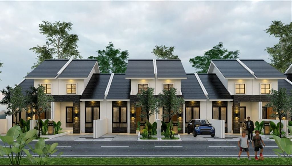 foto tampak rumah tipe T 45/74 perumahan Griya Kencana II