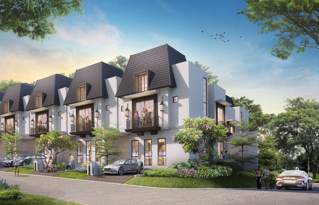 foto tampak rumah tipe 9 RED PREMIUM ATTIC HOEK perumahan The Ebony Residence