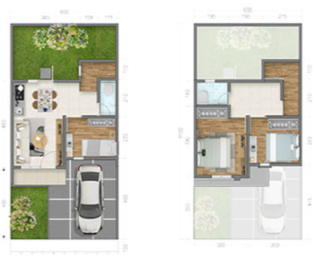 foto denah rumah tipe SOLAVISTA perumahan PARADISE SERPONG CITY BLOK J