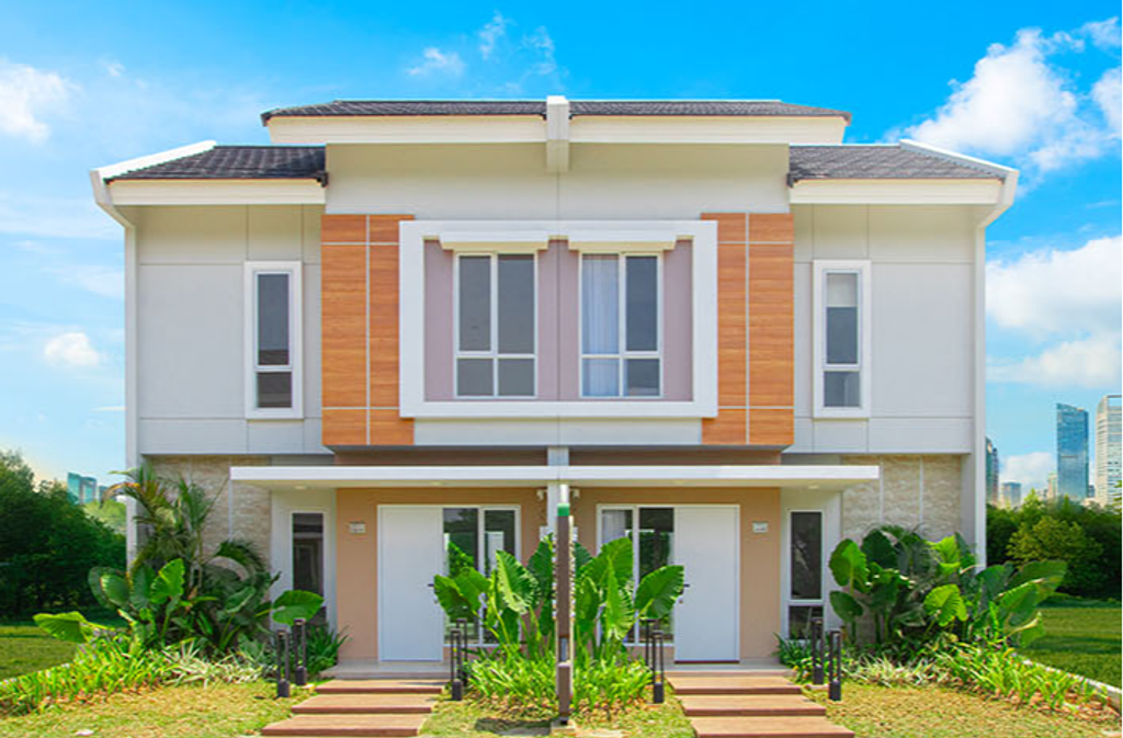 foto tampak rumah tipe SOLAVISTA perumahan PARADISE SERPONG CITY BLOK J