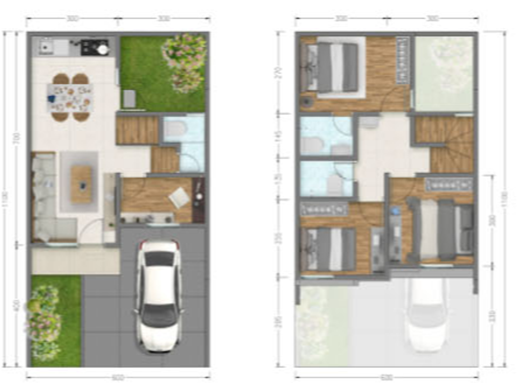 foto denah rumah tipe OMNIA perumahan PARADISE SERPONG CITY BLOK J