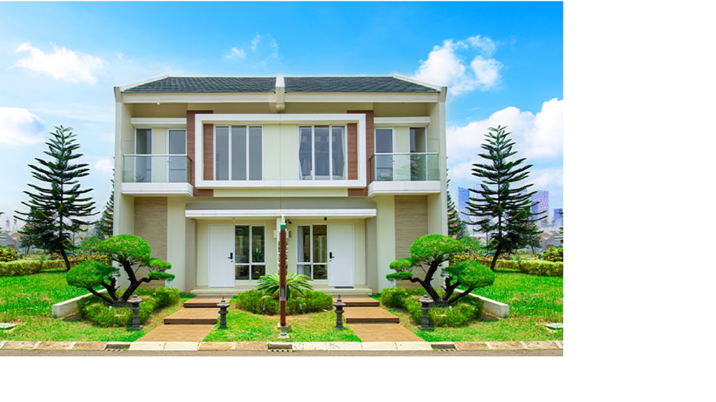foto tampak rumah tipe EVEREST perumahan PARADISE SERPONG CITY BLOK J