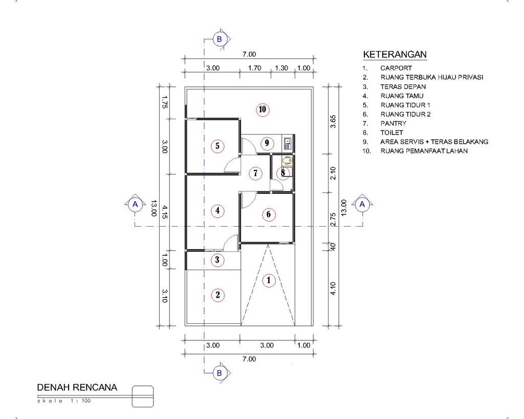 foto denah rumah tipe 36/97,83 perumahan PERUMAHAN GRIYA ELANG 4
