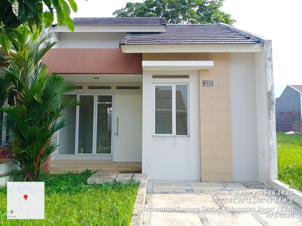 foto tampak rumah tipe NF5-0026 perumahan SERPONG NATURA CITY