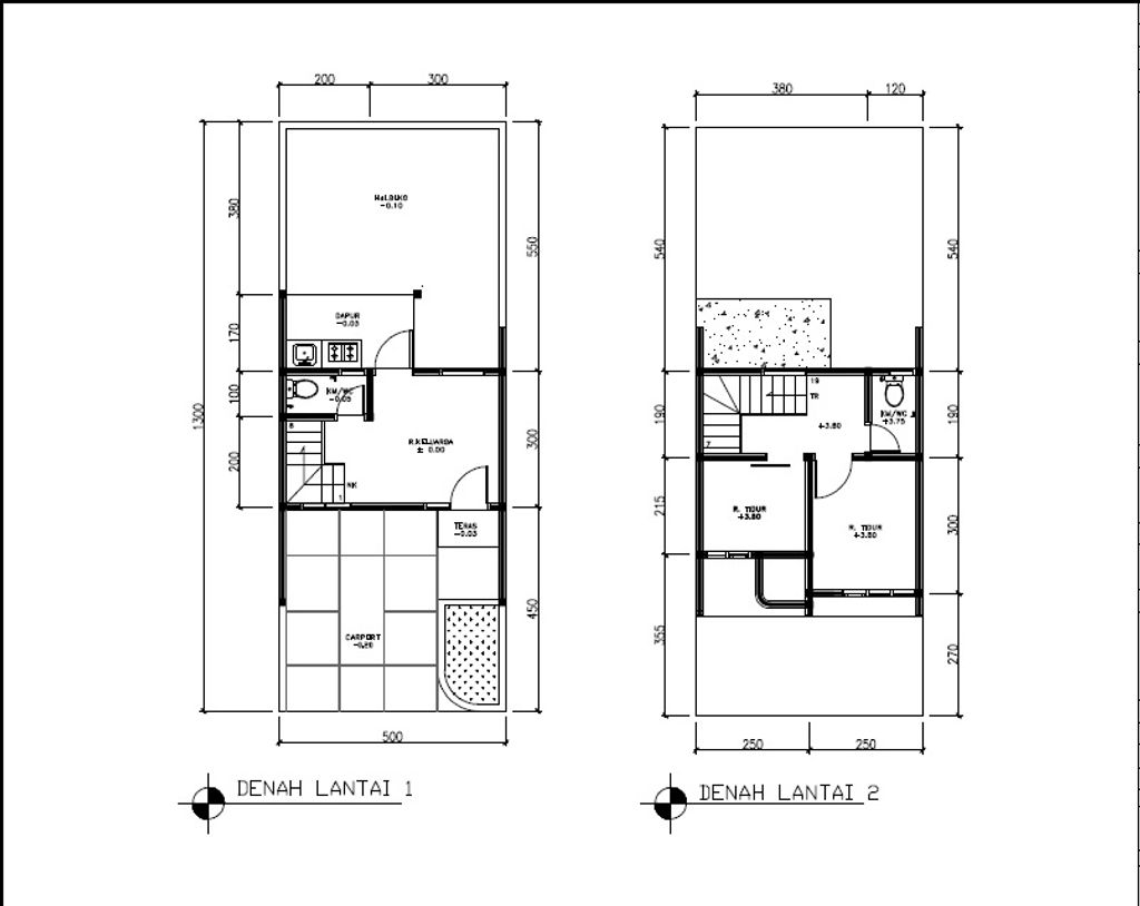 foto denah rumah tipe 38 Compact (2 kamar)(538) perumahan Cluster Beverly