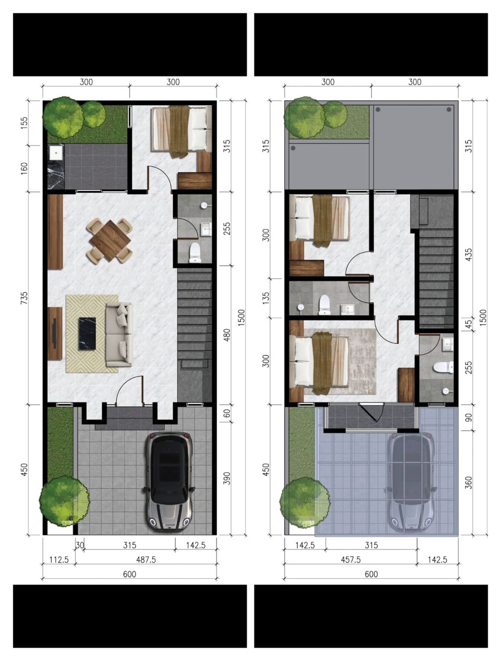 foto denah rumah tipe Bibury Superior perumahan CITRAHARMONI - CLUSTER CAMBRIDGE 2