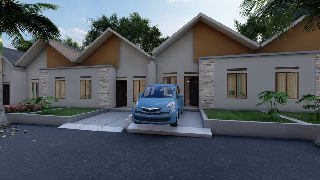 foto tampak rumah tipe 33/60 perumahan Elshafa Estate