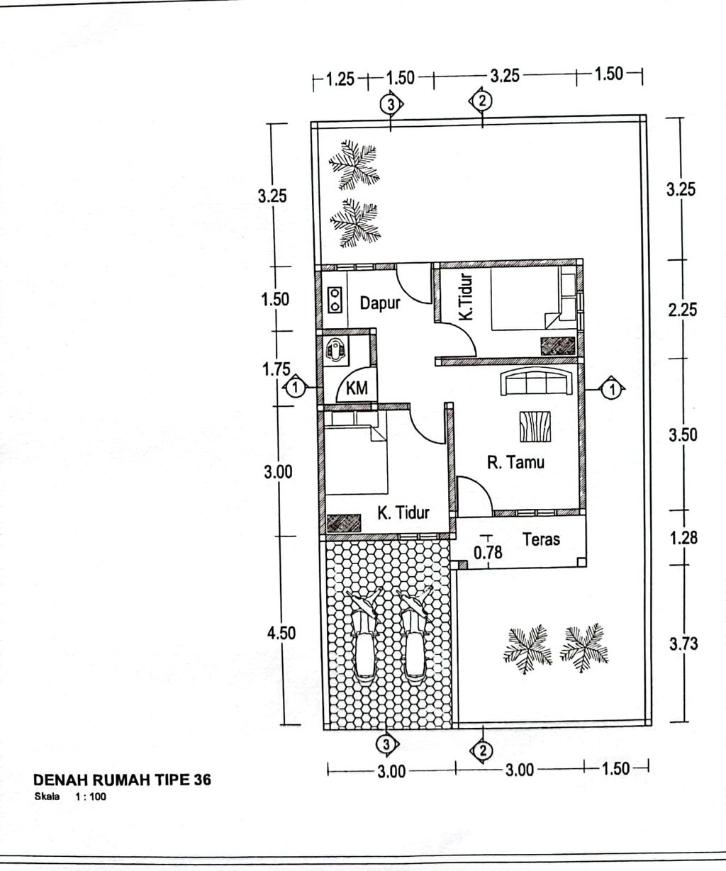 foto denah rumah tipe 36 perumahan PERUMAHAN AL GUFRANS HABIB 15