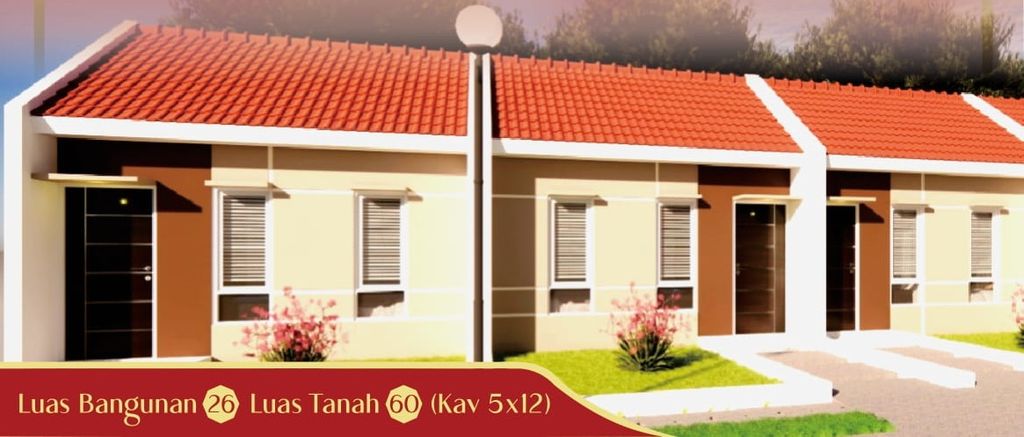 foto tampak rumah tipe 26 perumahan OMA INDAH MENGANTI