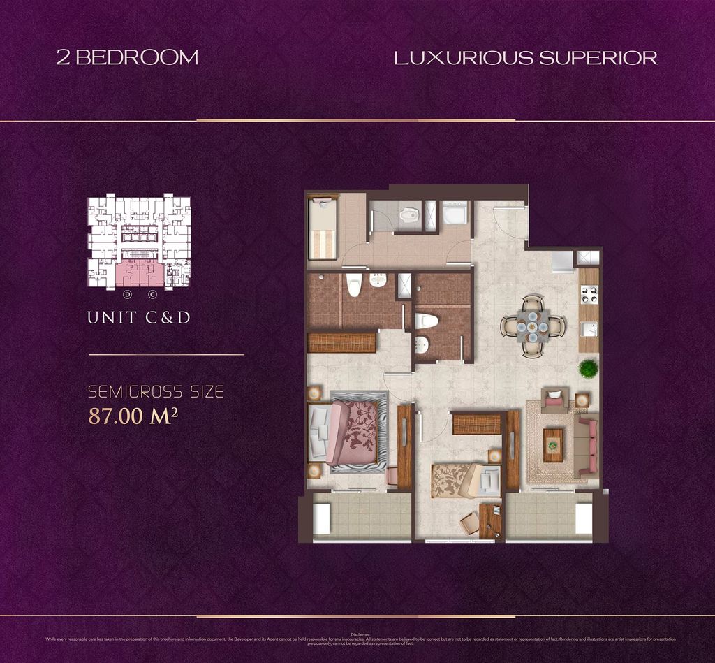 foto denah rumah tipe LUXURIOUS SUPERIOR perumahan PODOMORO CITY DELI MEDAN