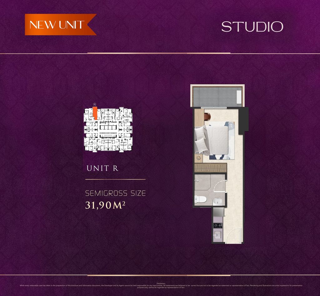 foto denah rumah tipe STUDIO B perumahan PODOMORO CITY DELI MEDAN