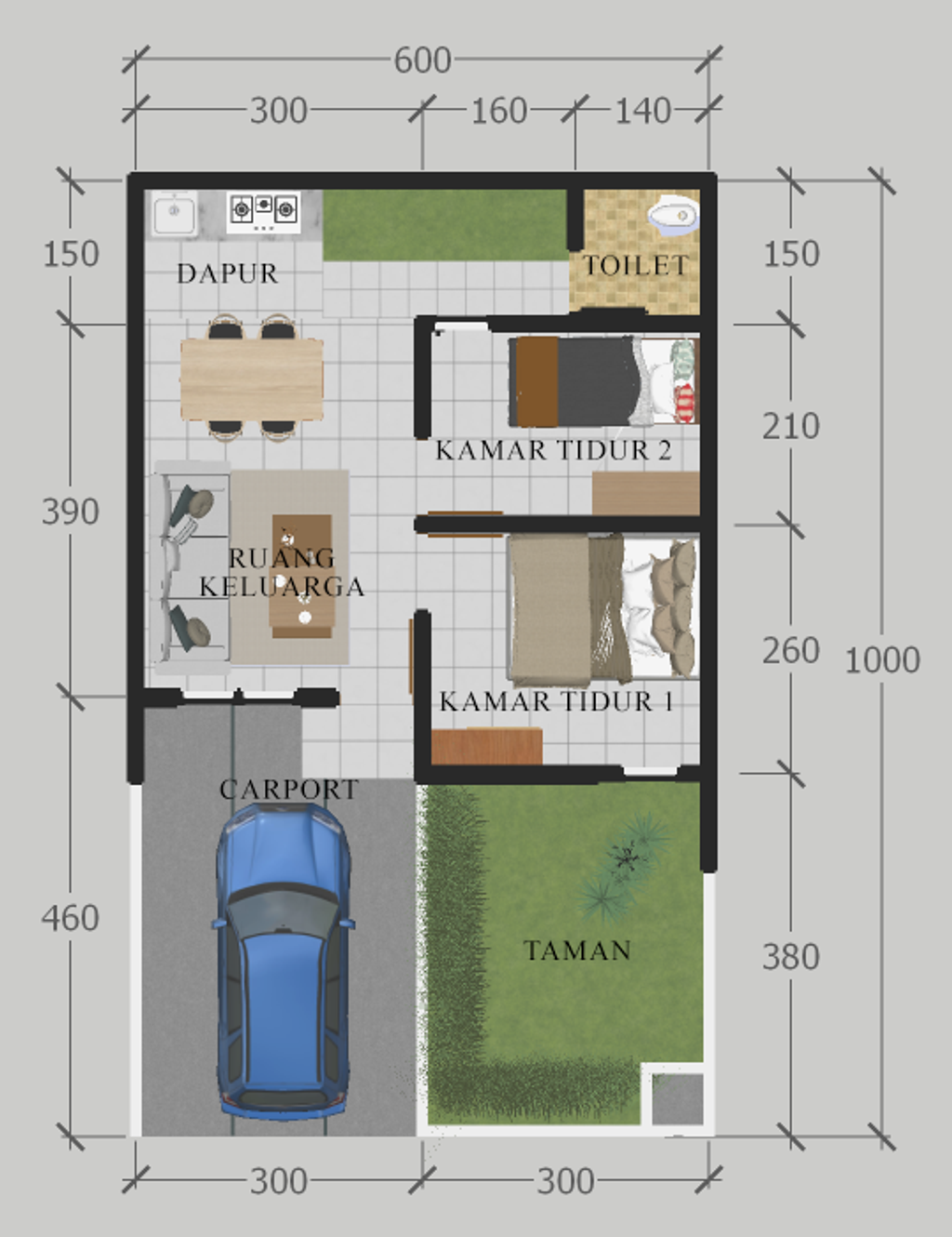 foto denah rumah tipe BLOK A3 perumahan MUTIARA CITRA RESIDENCE 3