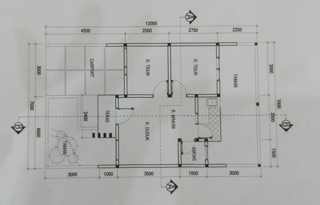 foto denah rumah tipe W-11 perumahan Perumahan Mutiara Sentul