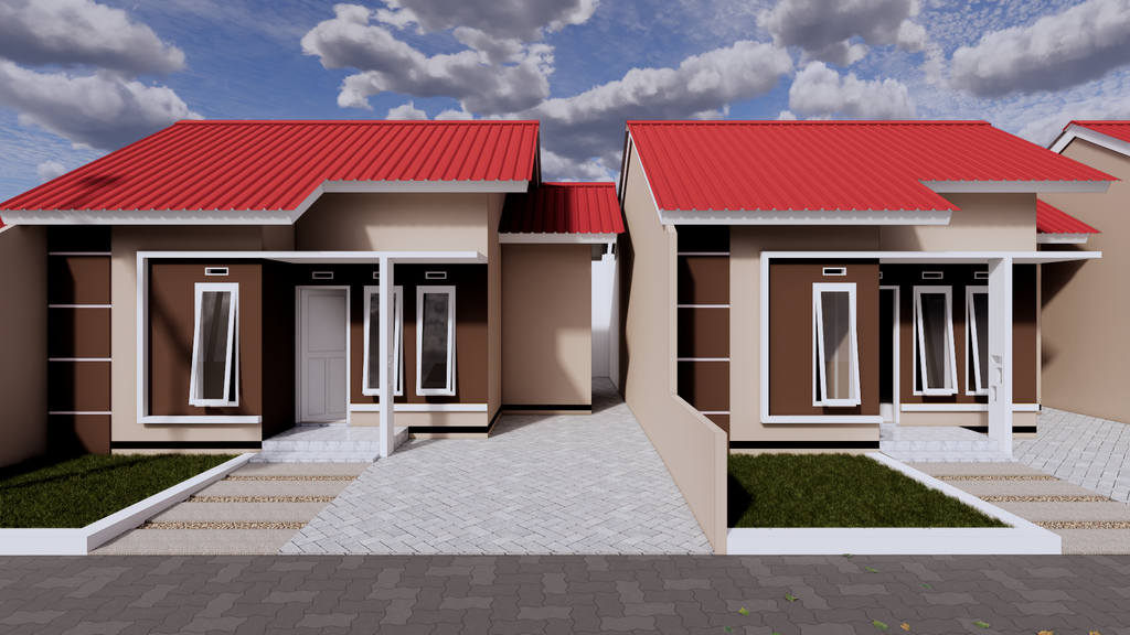 foto tampak rumah tipe 36 perumahan NUANSA BUMI GIRIMUKTI