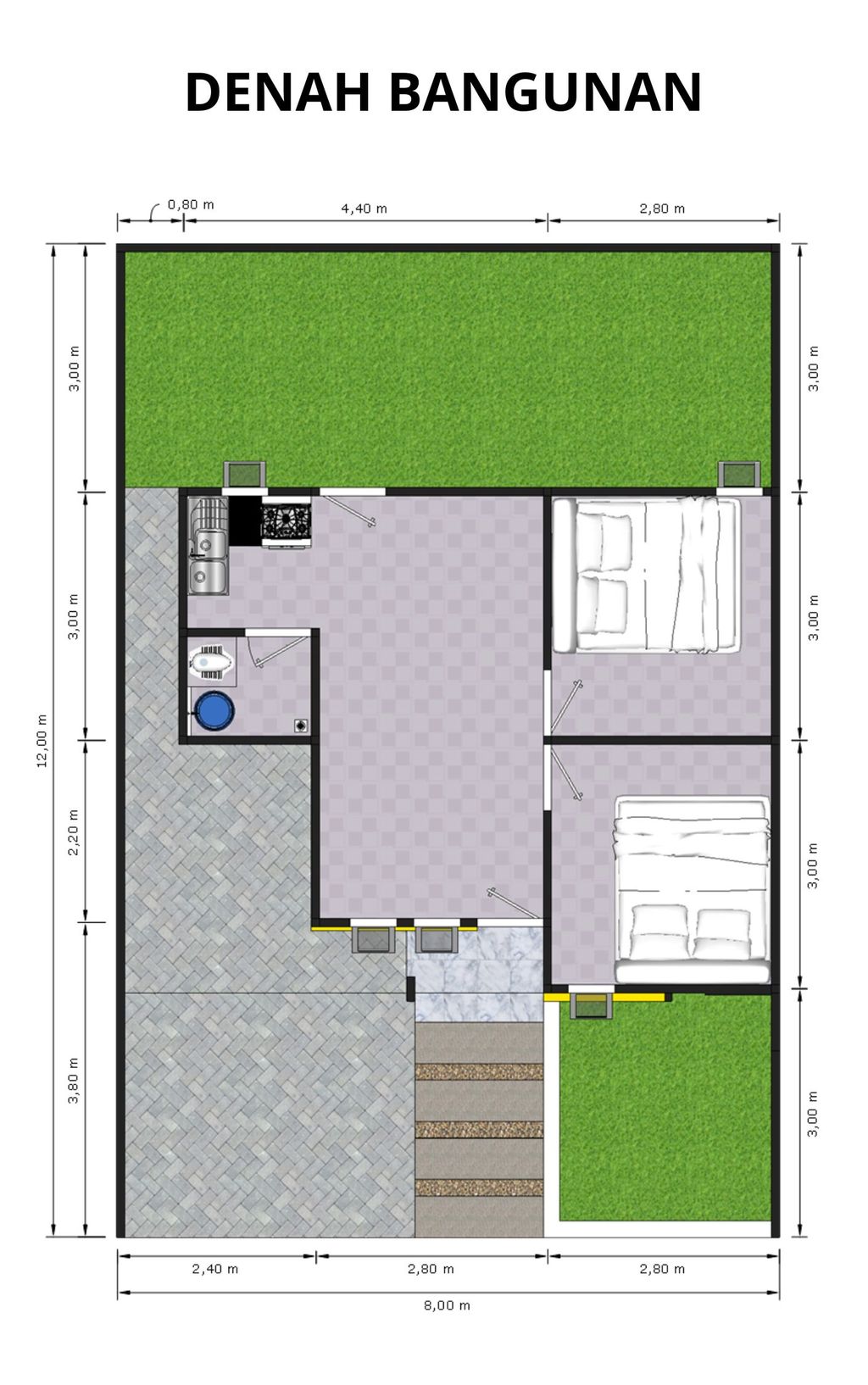 foto denah rumah tipe 36 perumahan NUANSA BUMI GIRIMUKTI