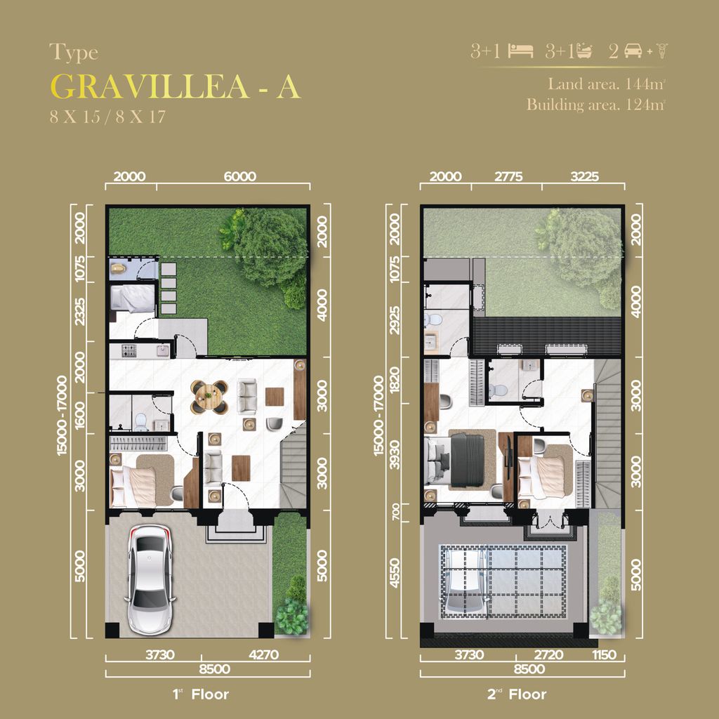 foto denah rumah tipe Grevillea A perumahan CitraGran Cibubur - Cluster Glenview