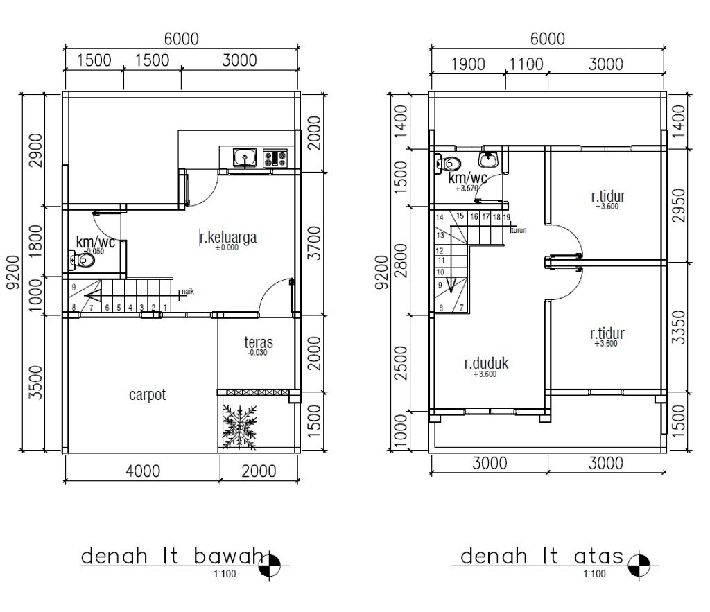 foto denah rumah tipe B2-5 perumahan Perumahan Mutiara Sentul