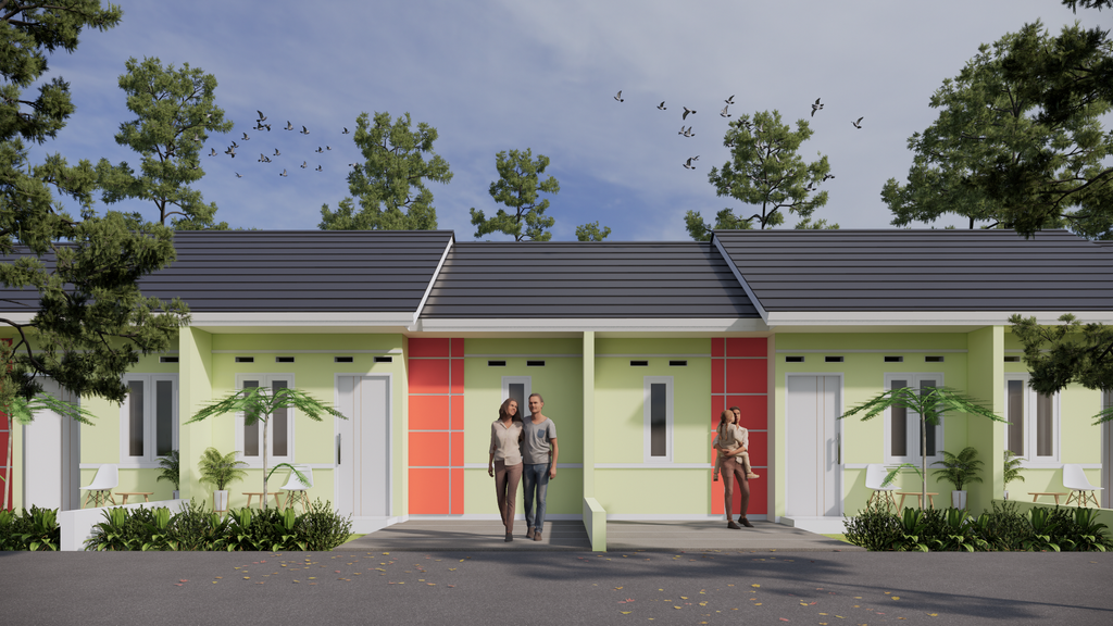 foto tampak rumah tipe 36 perumahan BENTENG INDAH 2