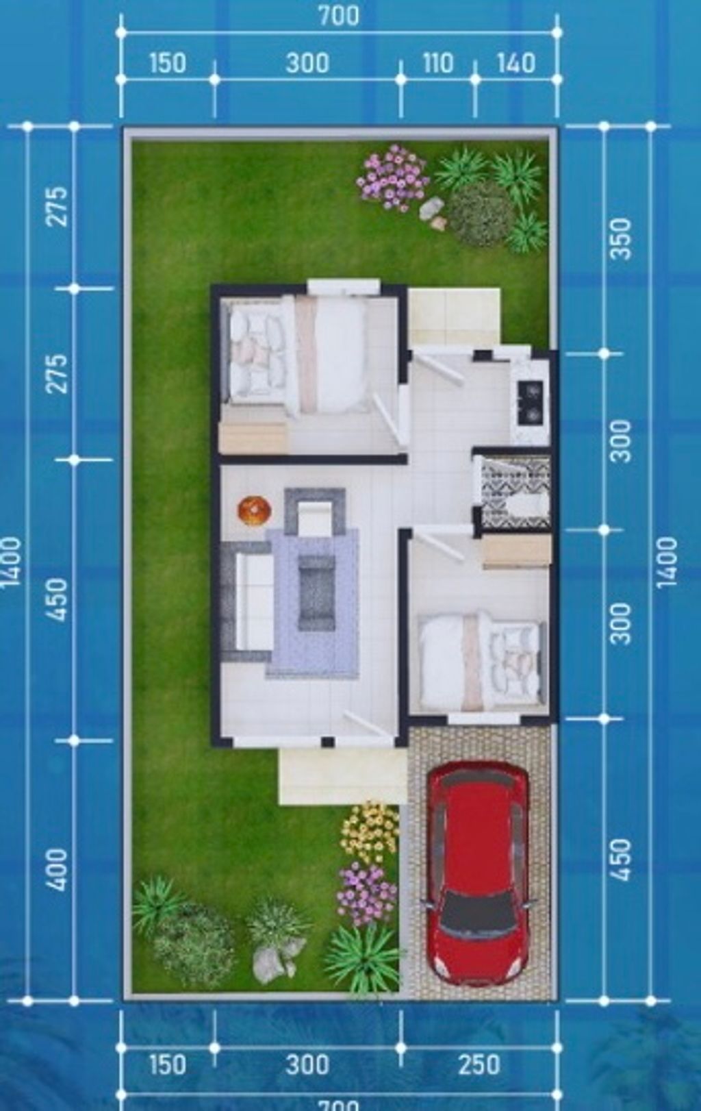 foto denah rumah tipe Subsidi perumahan Osaka Residence 2