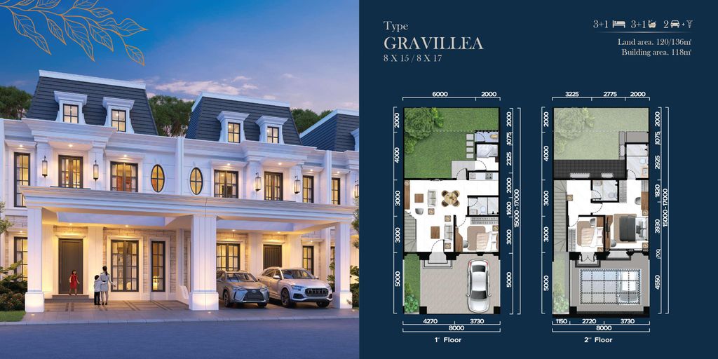 foto denah rumah tipe Grevillea perumahan CitraGran Cibubur - Cluster Glenview