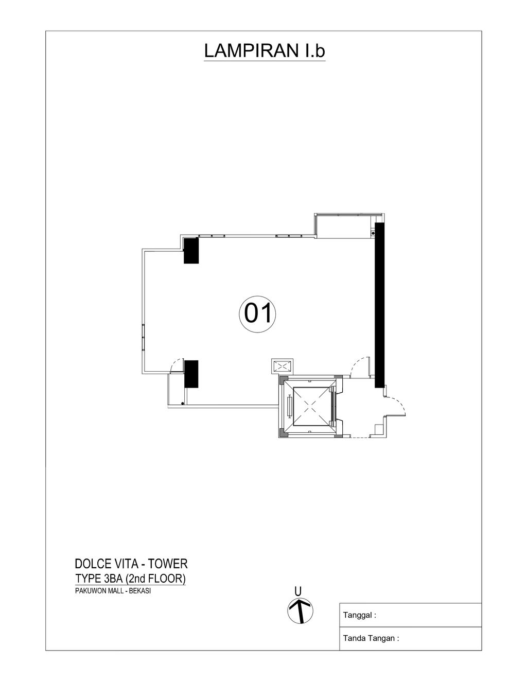 foto denah rumah tipe Dolce Vista 3BR perumahan PAKUWON BEKASI RESIDENCE