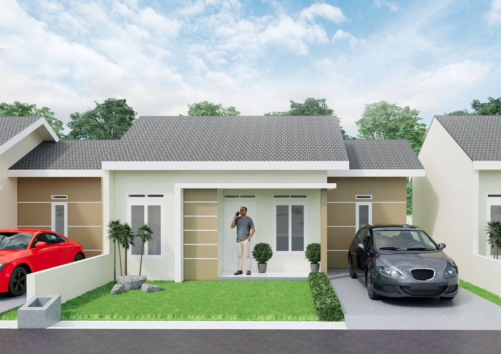 foto tampak rumah tipe 36/117 perumahan Grand Harmoni 2 betungan