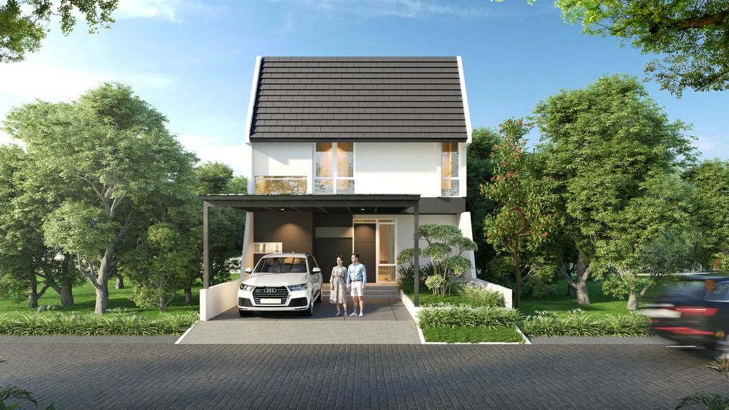 foto tampak rumah tipe APOLLO perumahan THE MILES 2