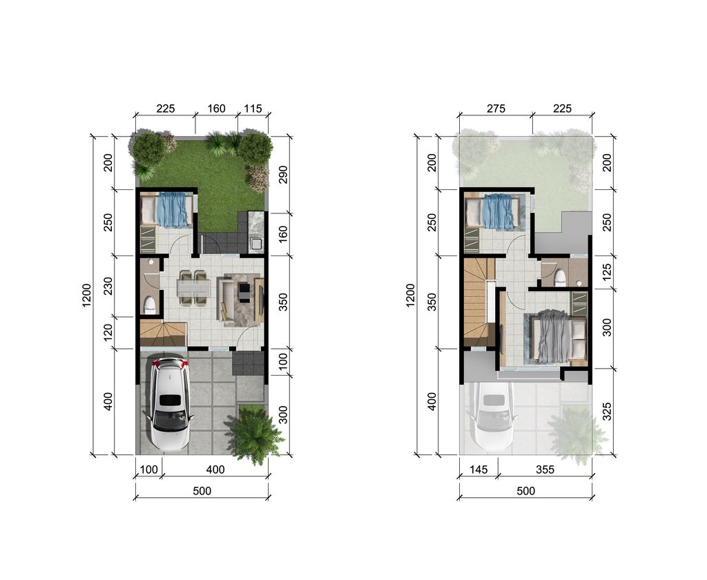 foto denah rumah tipe 47 AQUAMARINE perumahan REGENSI MELATI MAS CLUSTER BERYL
