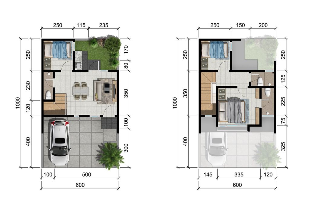 foto denah rumah tipe 54 EMERALD perumahan REGENSI MELATI MAS CLUSTER BERYL