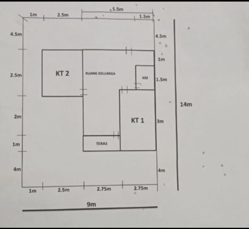 foto denah rumah tipe 36/121 perumahan Safira Residence 2