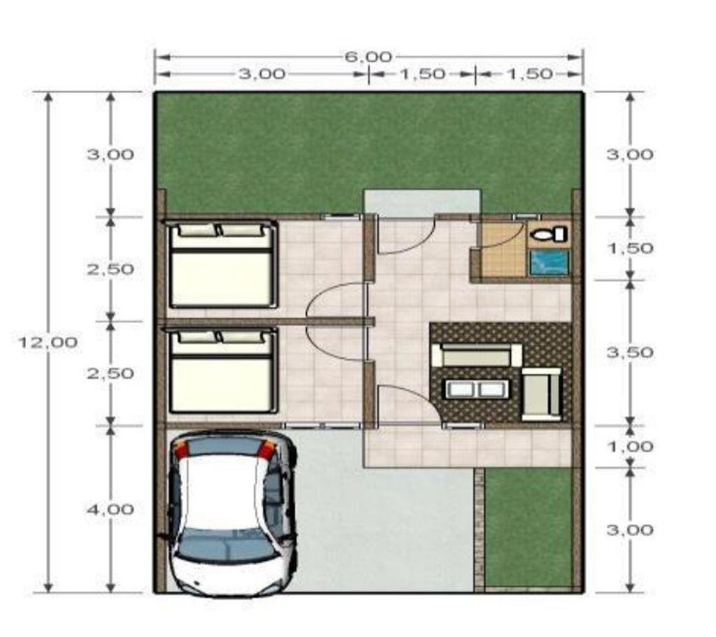 foto denah rumah tipe komersil 2 perumahan Blenderan Indah
