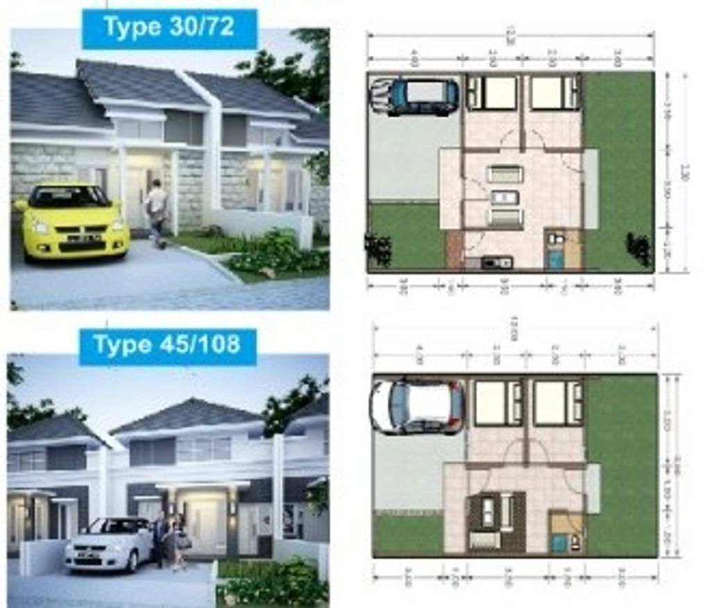 foto denah rumah tipe komersil 1 perumahan Blenderan Indah