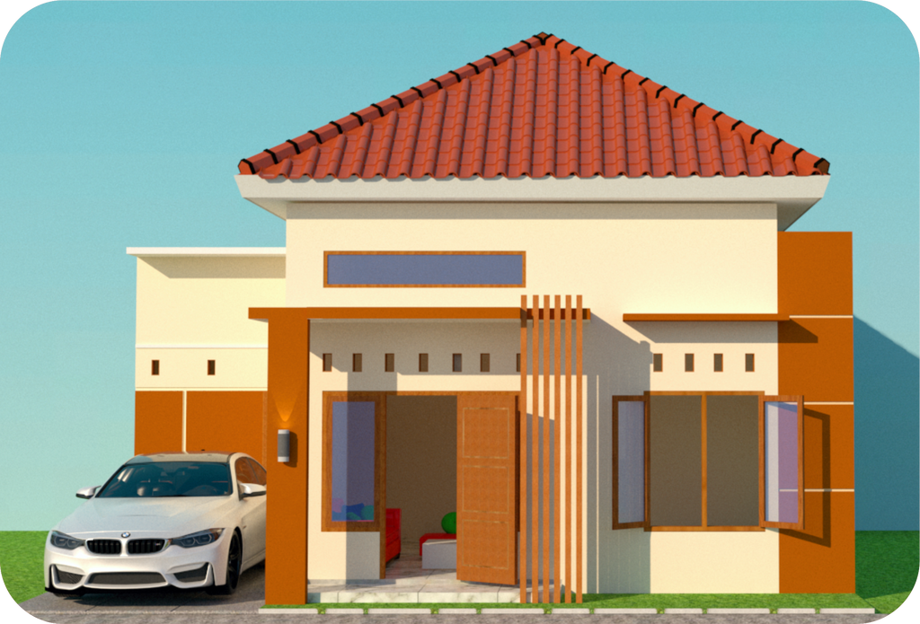 foto tampak rumah tipe 42/65 perumahan FORTUNA RESIDENCE