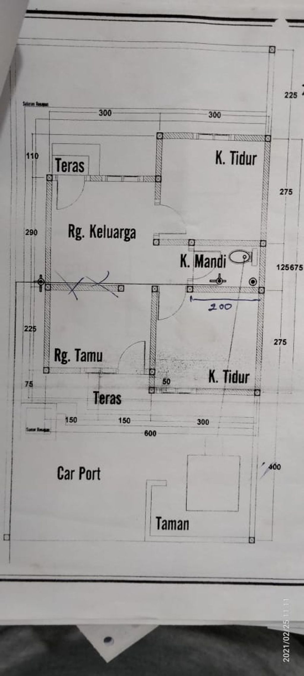 foto denah rumah tipe 36 perumahan Logo Indah Permai