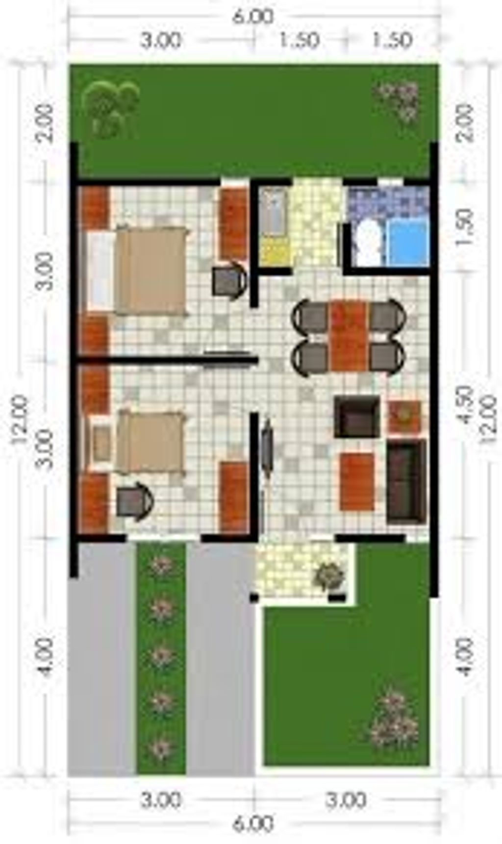 foto denah rumah tipe SUBSIDI perumahan BIMER REGENCY IV TAHAP 3