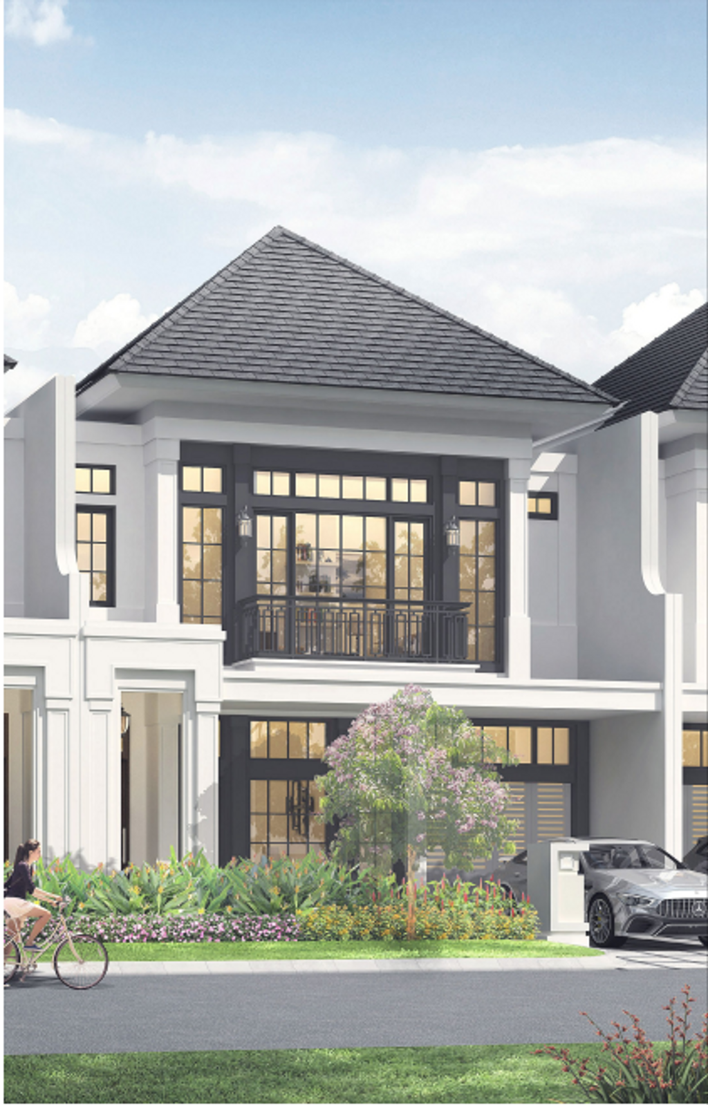 foto tampak rumah tipe J9 perumahan SUMMARECON MUTIARA MAKASSAR CLUSTER JADE 2