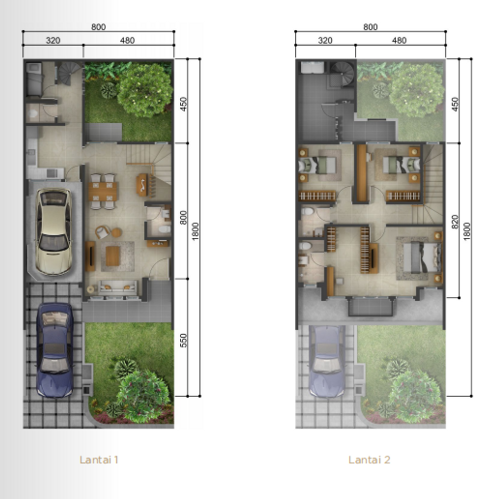 foto denah rumah tipe J8 perumahan SUMMARECON MUTIARA MAKASSAR CLUSTER JADE 2