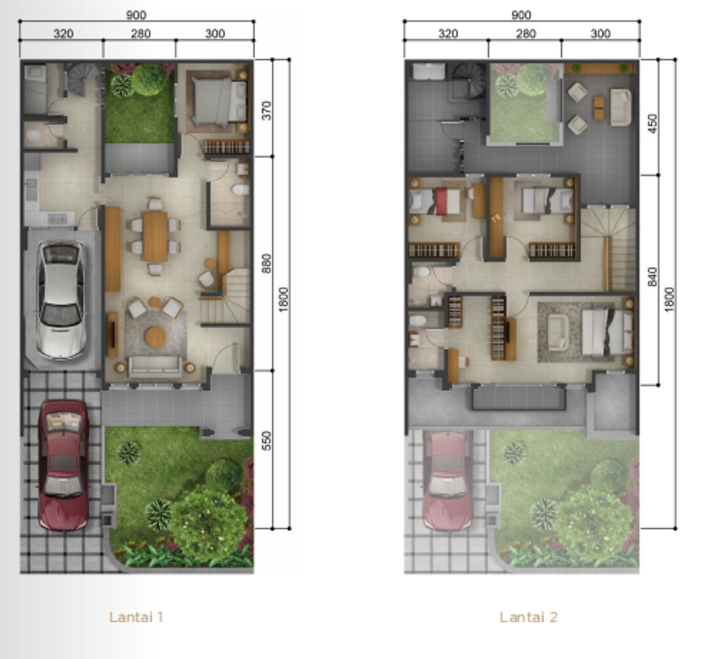 foto denah rumah tipe J9 perumahan SUMMARECON MUTIARA MAKASSAR CLUSTER JADE 2