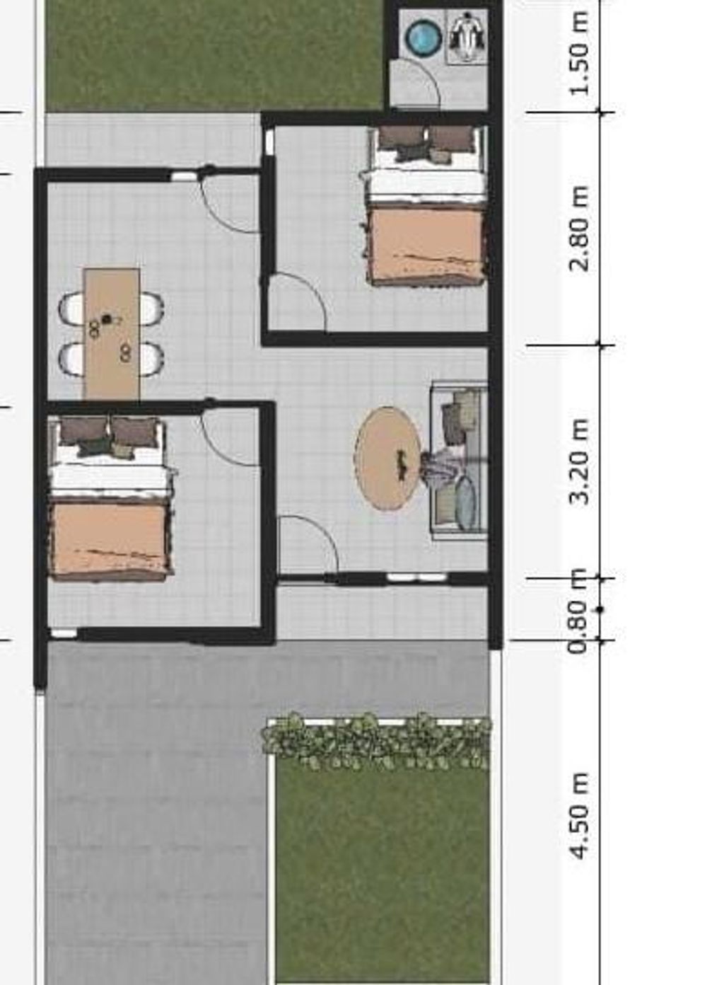 foto denah rumah tipe 36 perumahan PERUMAHAN TIARA RESIDENCE 10