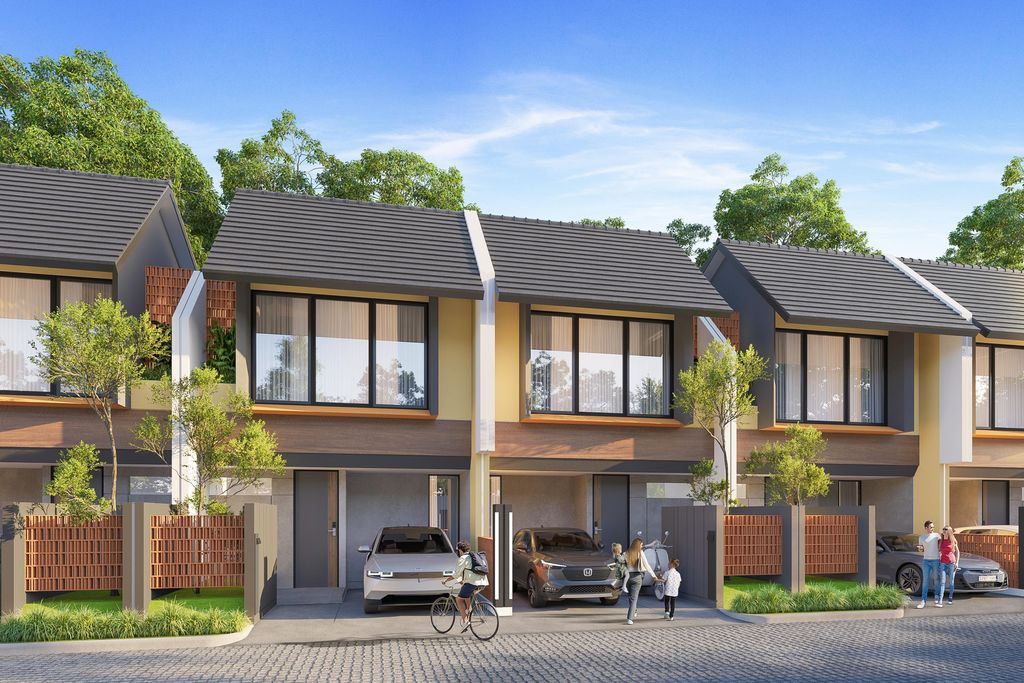 foto tampak rumah tipe 70 perumahan KAYANA HILL